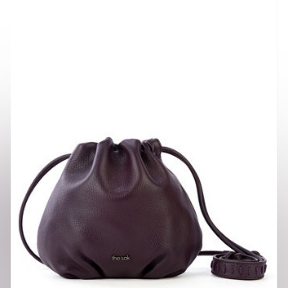 SOLD- NWT The Sak Lorelie Small Drawstring Leather Crossbody - Brown